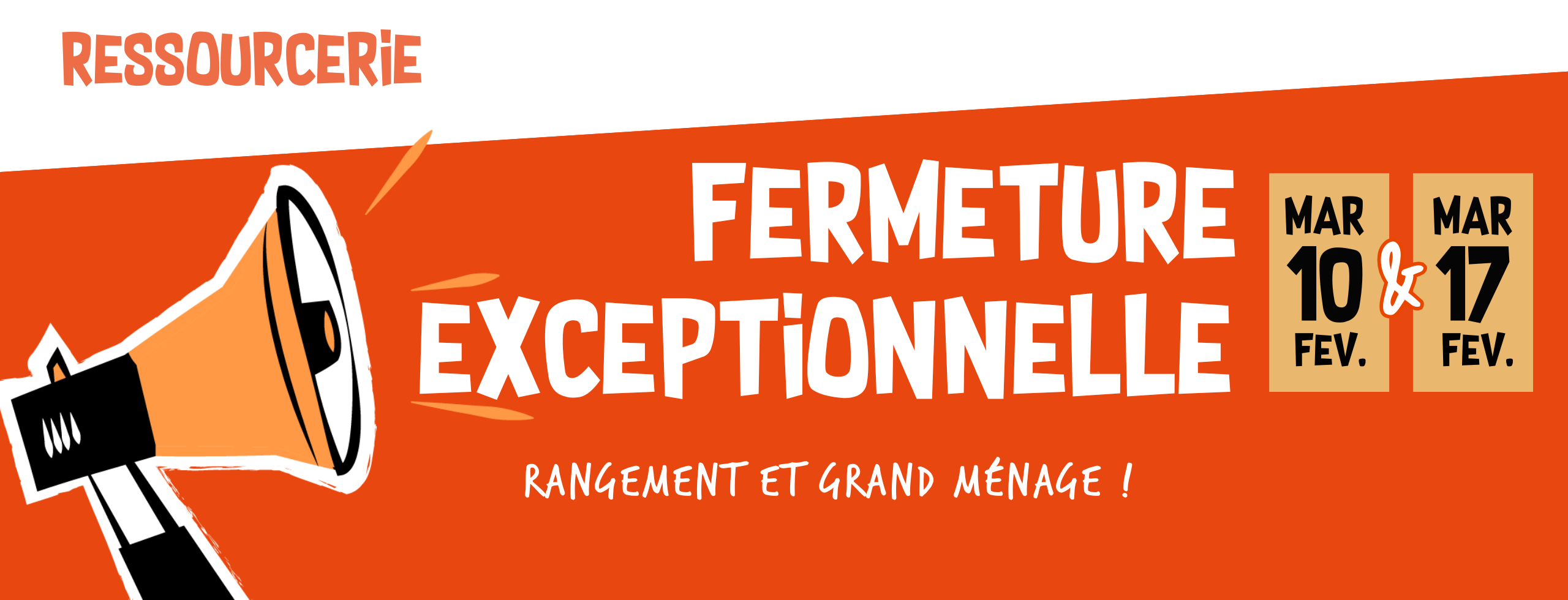Fermeture 10 et 17 février